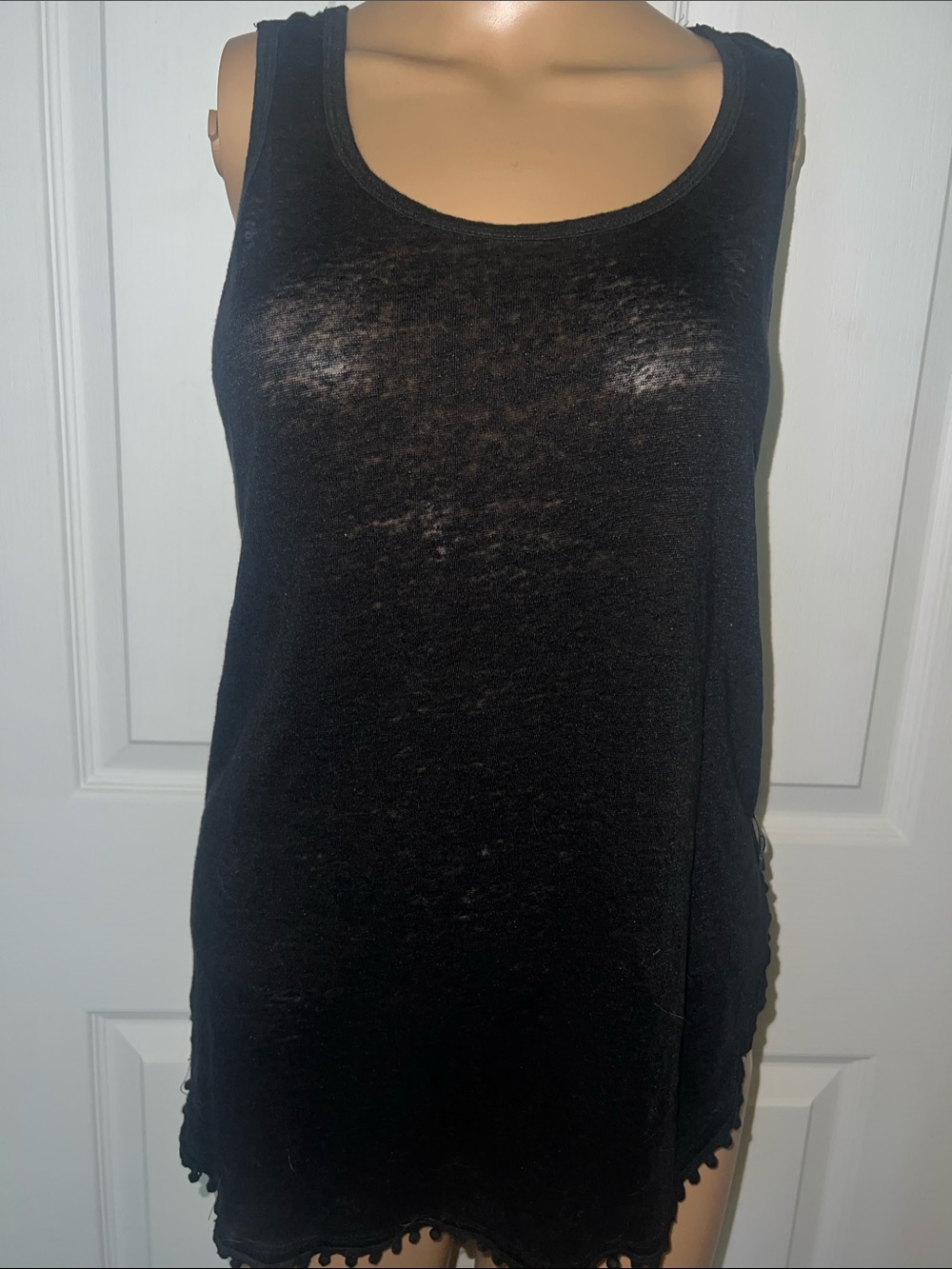 Scotch & Soda Black Sheer Knit Top